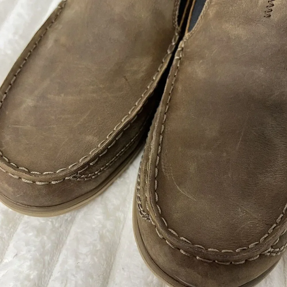 Clark’s Men’s Slip On Leather Shoes Tan 12M